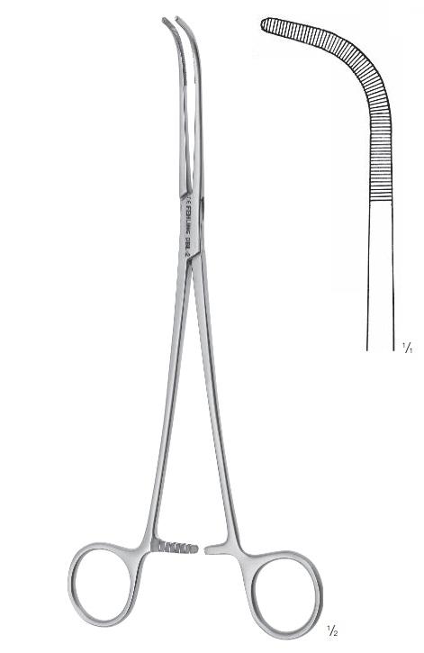 Зажими, хірургічні, дисекційні, "Overholt-Mixter", вигнуті, загальна довжина 230 мм. FEHLING INSTRUMENTS GmbH & Co. KG